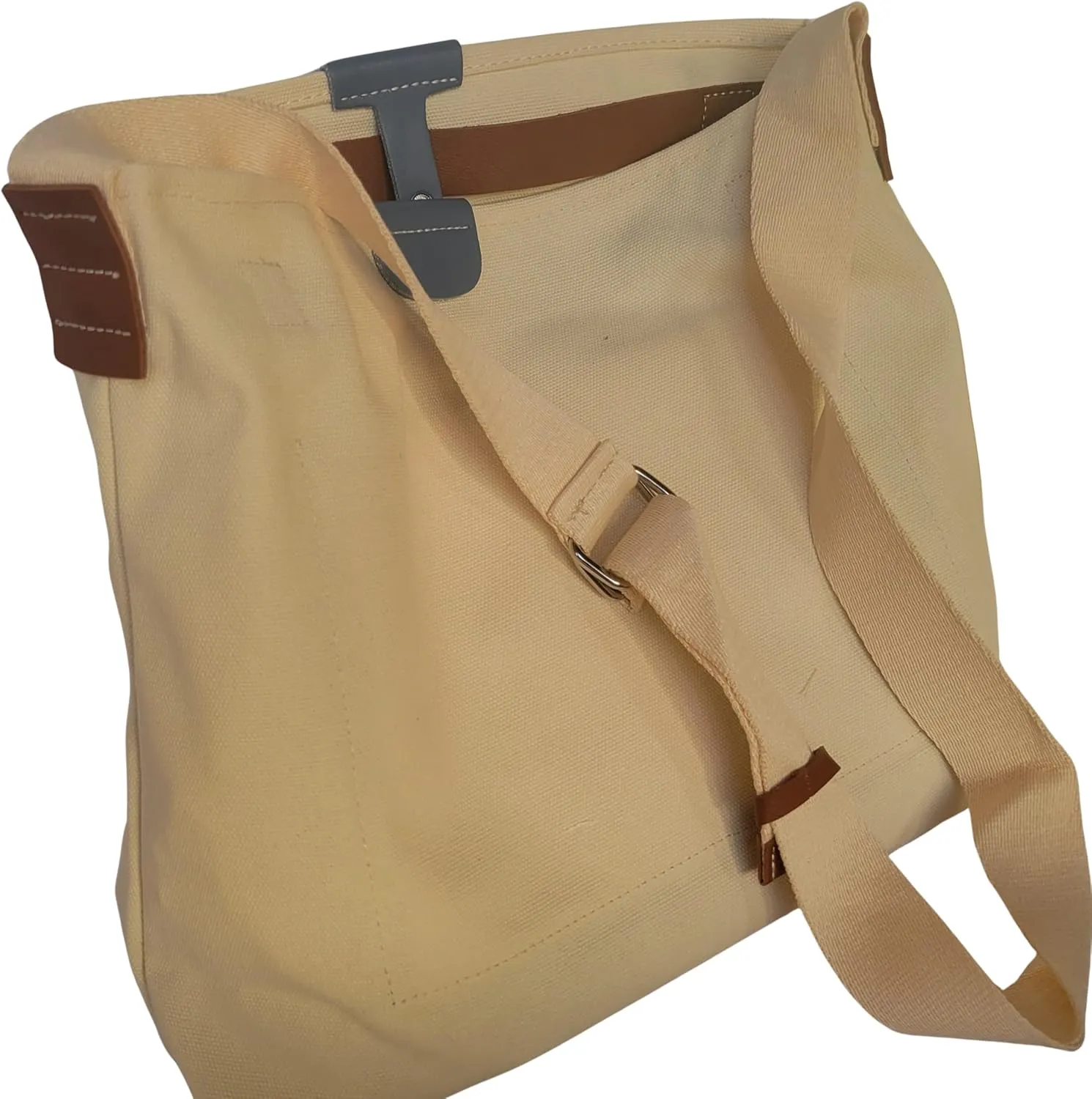 Canvas Tote Bag Women Messenger Crossbody Large Capacity Daily Work Casual Handles Pockets Handbags