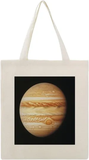 Canvas Tote Bag,Planet Jupiter Handbags for Women Shoulder Bag