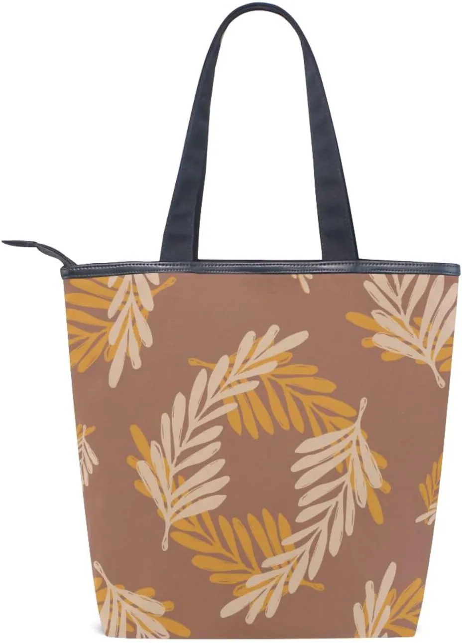 Canvas Tote Purse The Tote Bag with Pockets Top Handle Shoulder Handbags Work Bags for Women Pattren 1