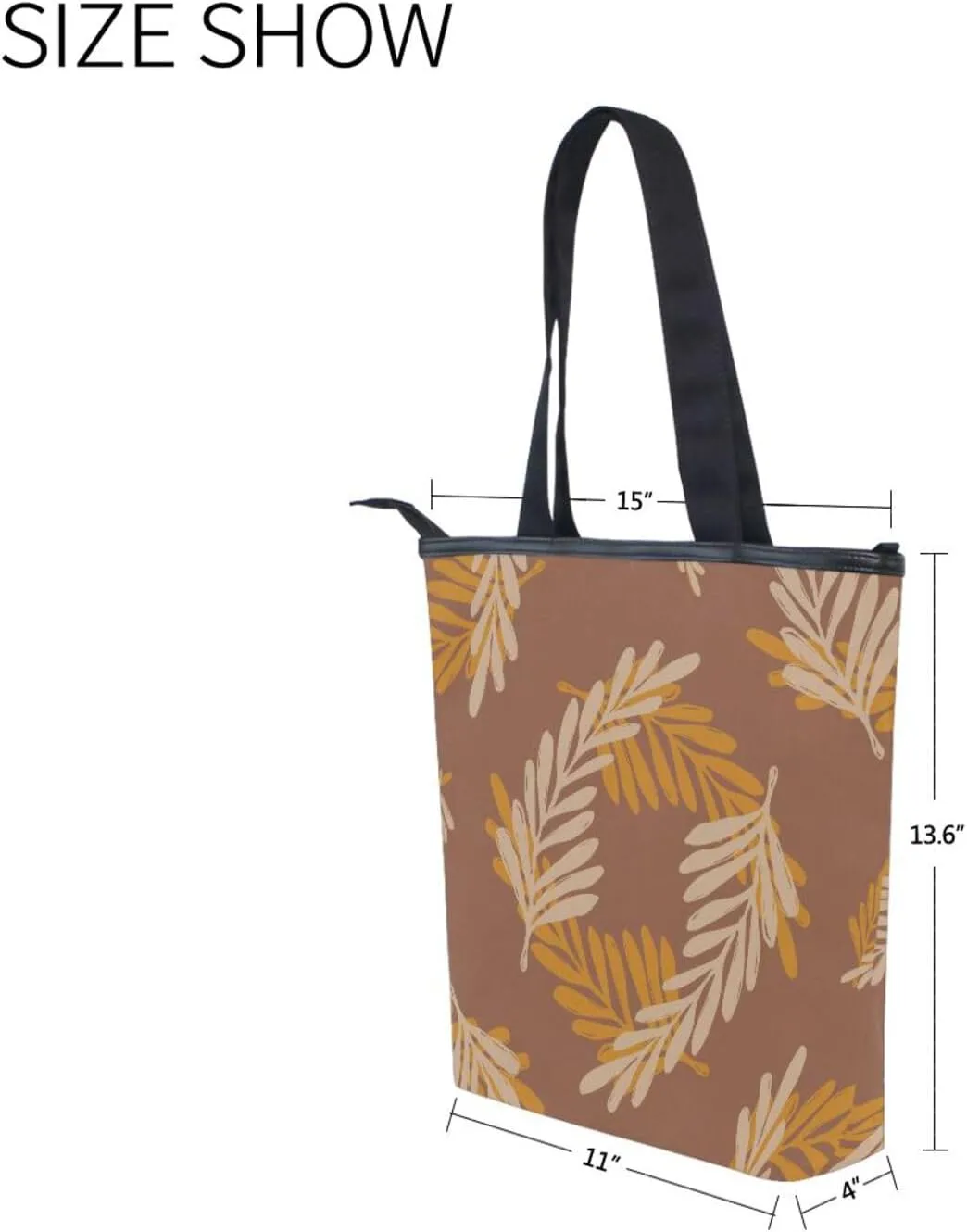 Canvas Tote Purse The Tote Bag with Pockets Top Handle Shoulder Handbags Work Bags for Women Pattren 1