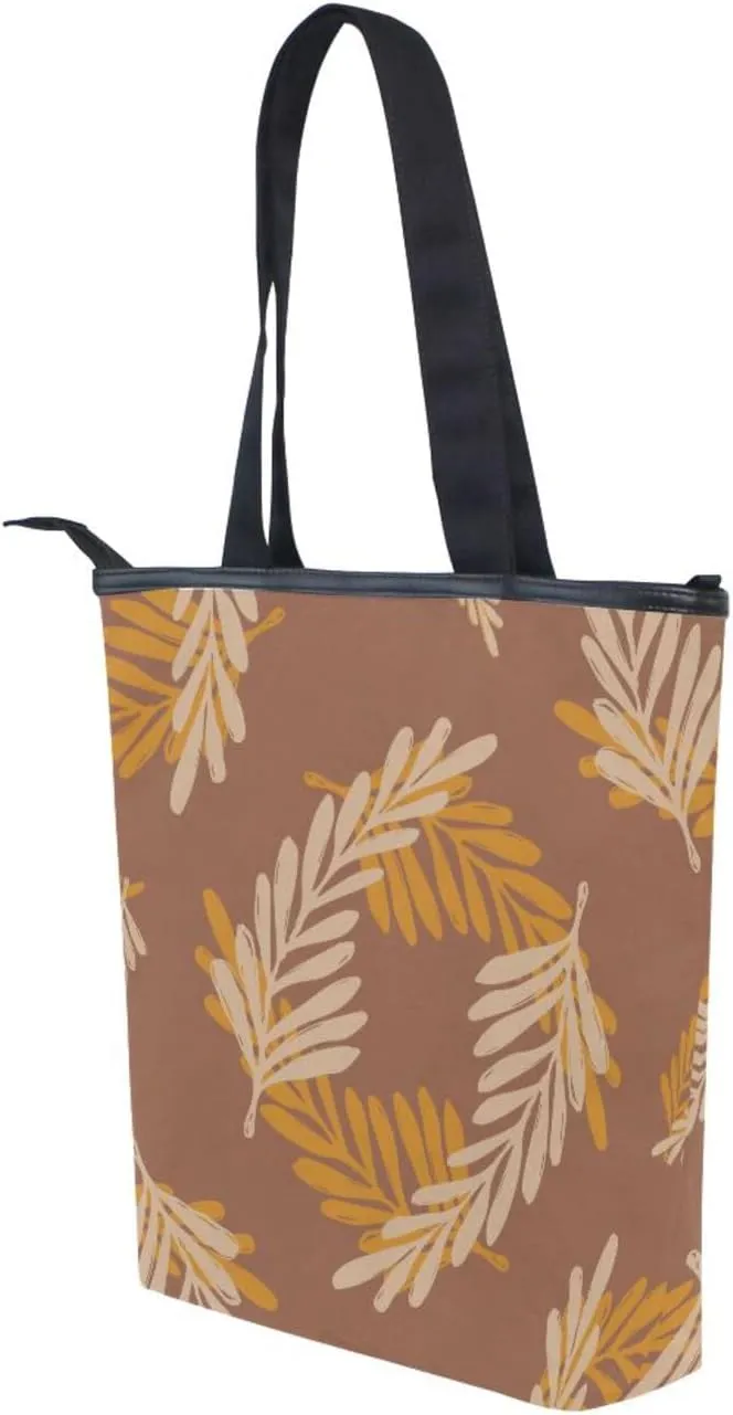 Canvas Tote Purse The Tote Bag with Pockets Top Handle Shoulder Handbags Work Bags for Women Pattren 1