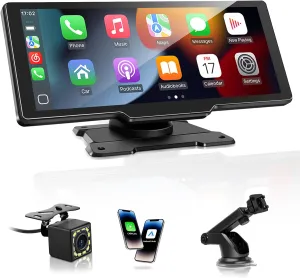 Carplay Screen for Car, 10.26" Wireless Car Play Screen Car Stereo with Carplay, Android Auto,1080p Backup Camera,Super Link,GPS for Cars, Trucks, SUVs (10.26inch)