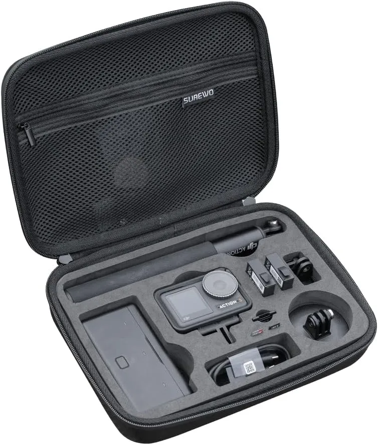 Carrying Case Compatible with DJI Osmo Action 5 Pro/4/3, Surface-Waterproof Travel Portable Carrying Bag for Action 5 Pro/4/3 Adventure Combo Accessories