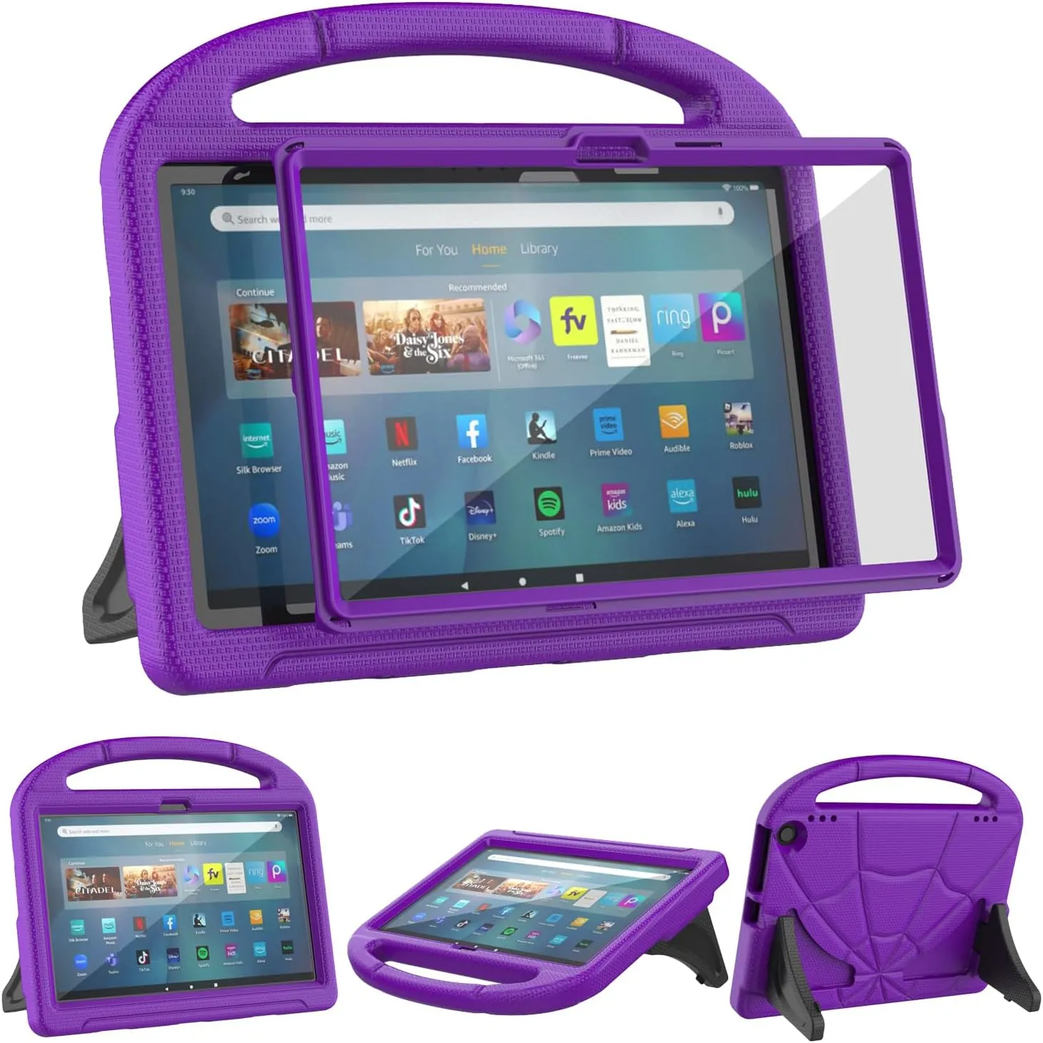 Case for 11Tablets(Only 13th Gen, 2023 Released Model), Not for iPad Nokia 11 inch Tablets, Light Weight Shockproof Case with Screen Protector Handle Stand for 11in Tablets - Purple