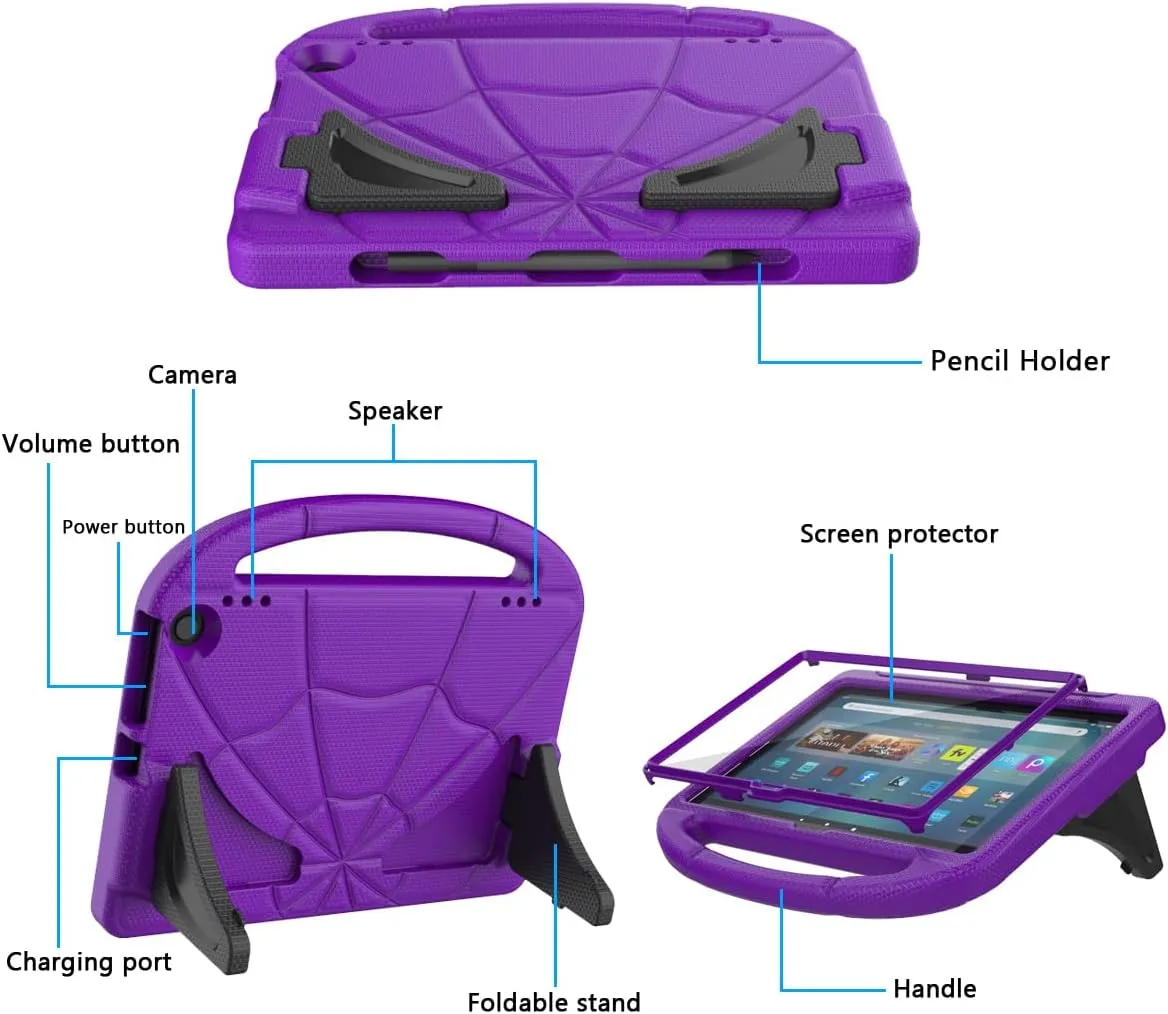 Case for 11Tablets(Only 13th Gen, 2023 Released Model), Not for iPad Nokia 11 inch Tablets, Light Weight Shockproof Case with Screen Protector Handle Stand for 11in Tablets - Purple