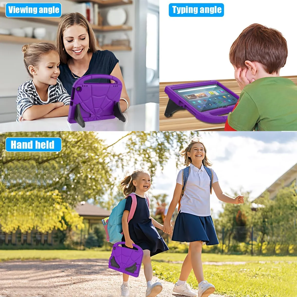Case for 11Tablets(Only 13th Gen, 2023 Released Model), Not for iPad Nokia 11 inch Tablets, Light Weight Shockproof Case with Screen Protector Handle Stand for 11in Tablets - Purple