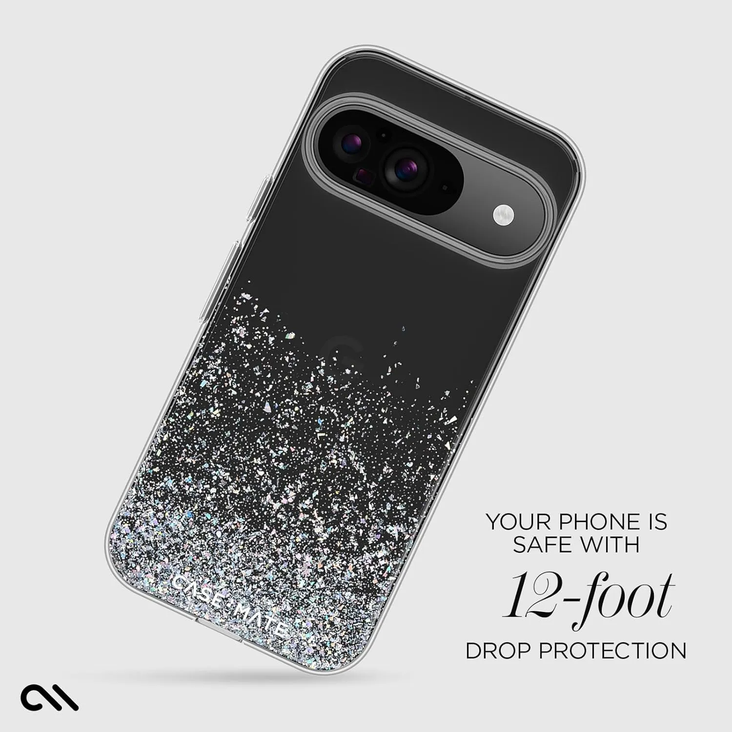 Case-Mate Google Pixel 9/9 Pro Case [6.3”,2024] [12ft Drop Protection] [Wireless Charging] Twinkle Ombre Disco Phone Case for Google Pixel 2024 Series - Bling Glitter Cover - Shockproof, Anti Scratch