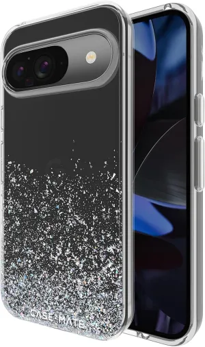 Case-Mate Google Pixel 9/9 Pro Case [6.3”,2024] [12ft Drop Protection] [Wireless Charging] Twinkle Ombre Disco Phone Case for Google Pixel 2024 Series - Bling Glitter Cover - Shockproof, Anti Scratch