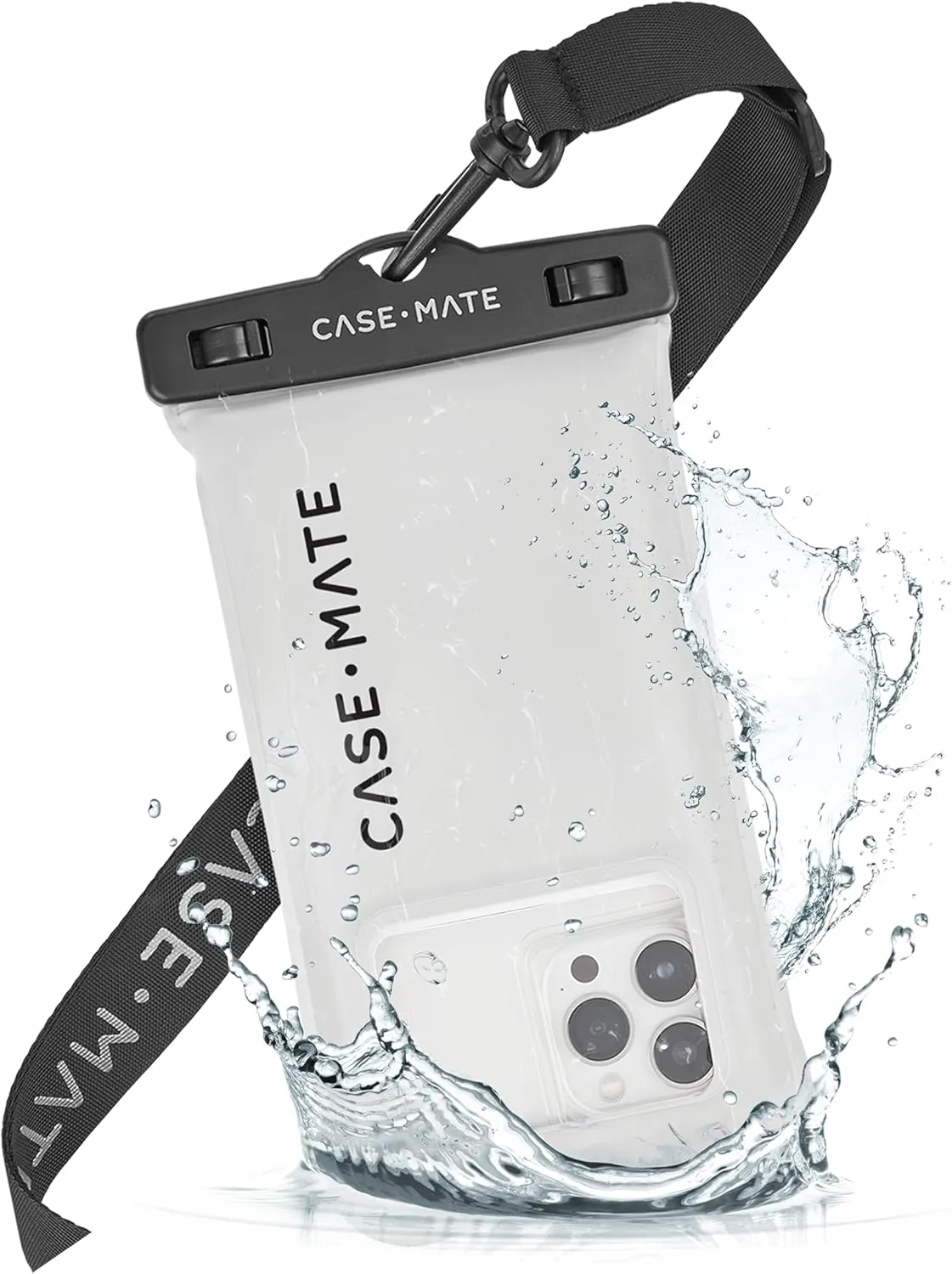 Case-Mate IP68 Waterproof Phone Pouch - Floating Waterproof Phone Case with Crossbody Lanyard - Beach Cruise Ship Travel Essentials - Compatible with All Devices - Touchscreen Friendly - Sand Dollar