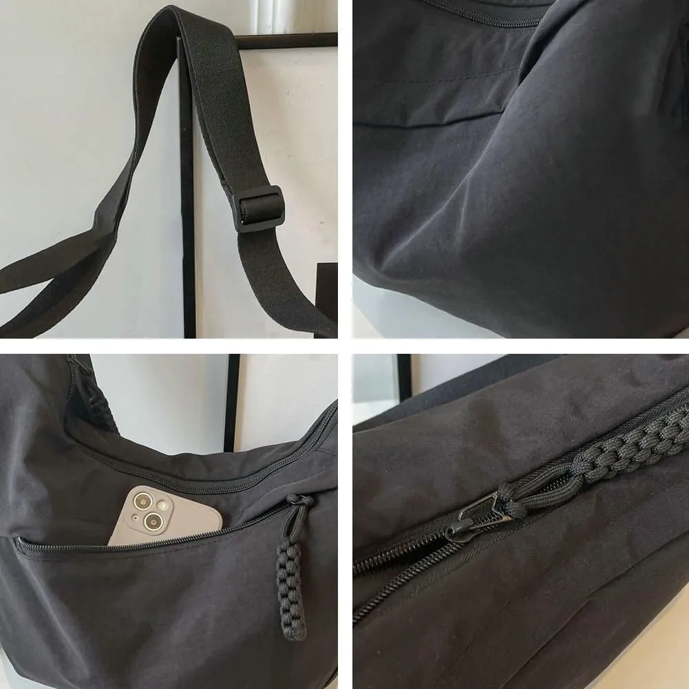 Casual Canvas Hobo Tote Shoulder Crossbody Bags for Women Handbag Lightweight Top Handle Purse