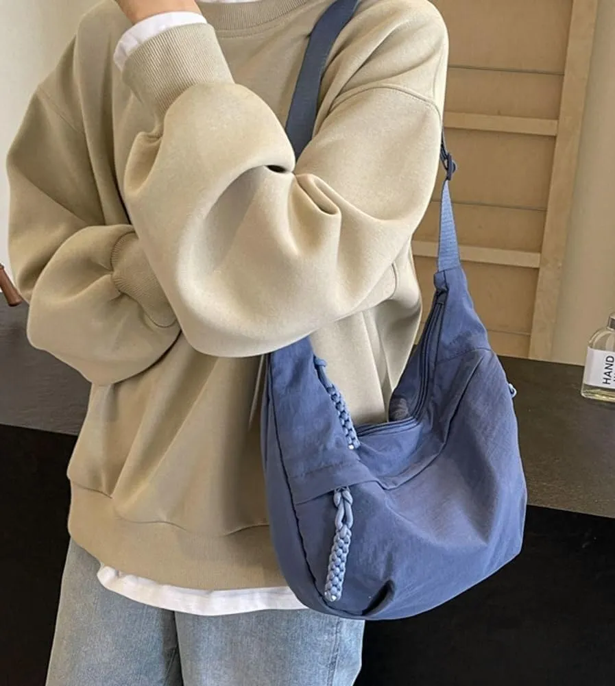 Casual Canvas Hobo Tote Shoulder Crossbody Bags for Women Handbag Lightweight Top Handle Purse
