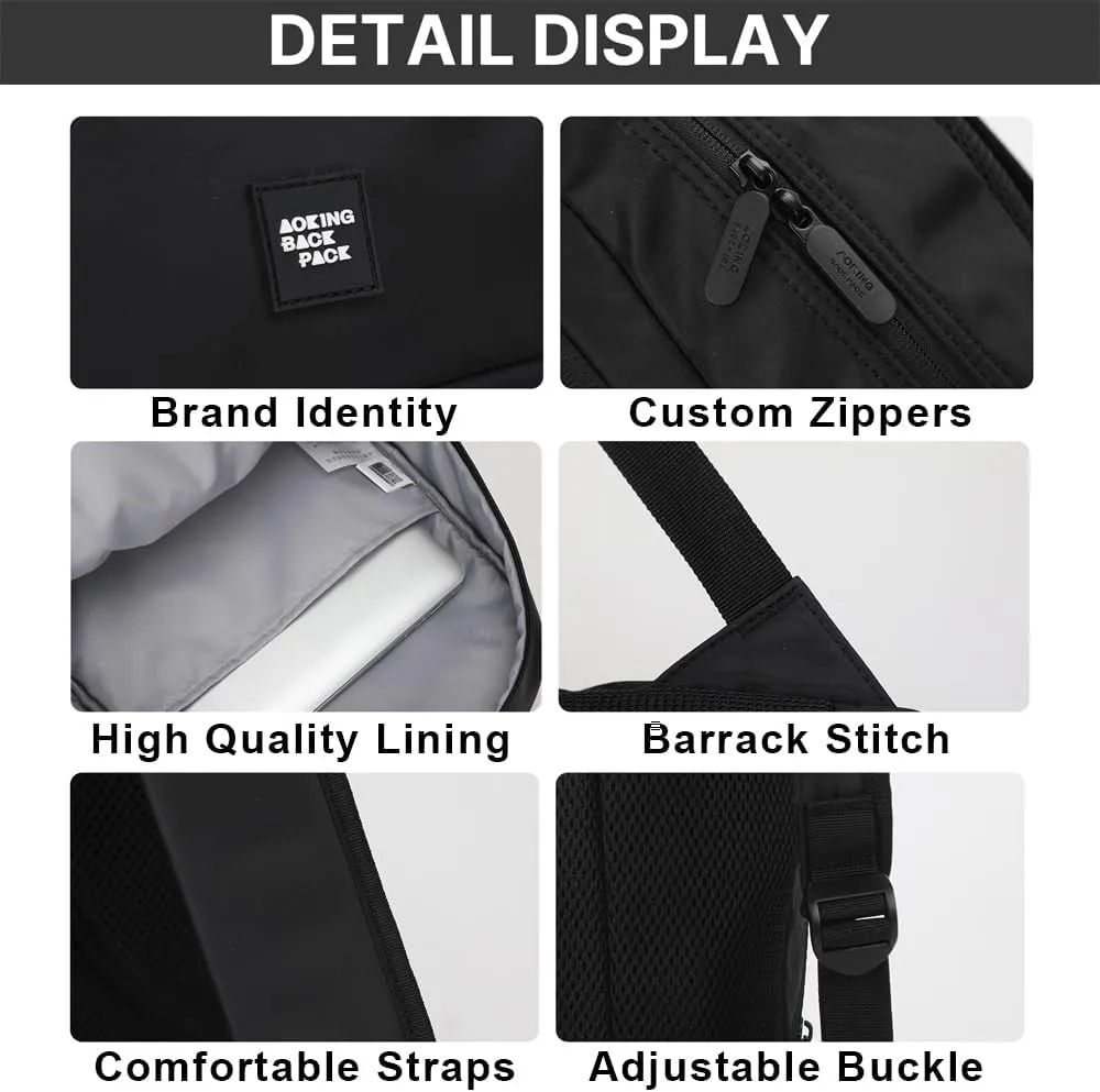 Casual Daypack Backpacks, 17.7 inch Lightweight Waterproof Backpack, 20L Large Capacity Daypack Everyday Backpack, Carry On Travel Backpack Water Resistant Casual Daypack (Khaki)