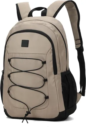 Casual Daypack Backpacks, 17.7 inch Lightweight Waterproof Backpack, 20L Large Capacity Daypack Everyday Backpack, Carry On Travel Backpack Water Resistant Casual Daypack (Khaki)