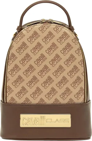 Cavalli Class CAPRERA Khaki Small Fashion Backpack for womens