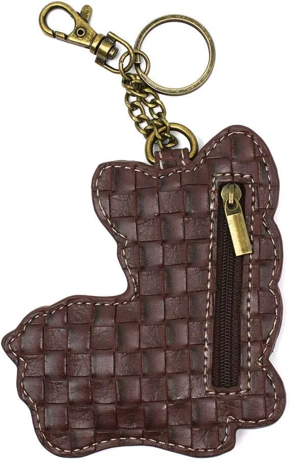 Chala Corgi Patch Cross-Body Canvas Messenger Bag with Corgi Key fob