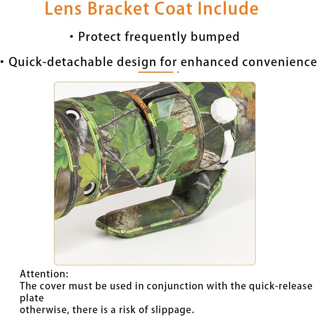 CHASING BIRDS Camouflage Waterproof Lens Coat for Olympus 150-400mm F4.5 TC1.25x is PRO Rainproof Lens Protective Cover (Shadow Black)