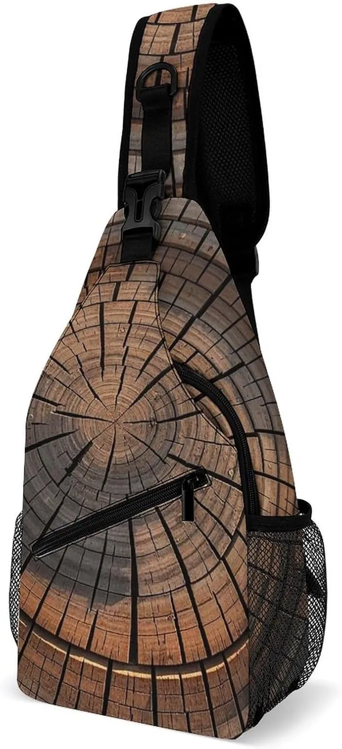 Chest Bag Tree Stump Sling Bag for Men Crossbody Bag Fanny Packs for Women Sling Backpack for Travel