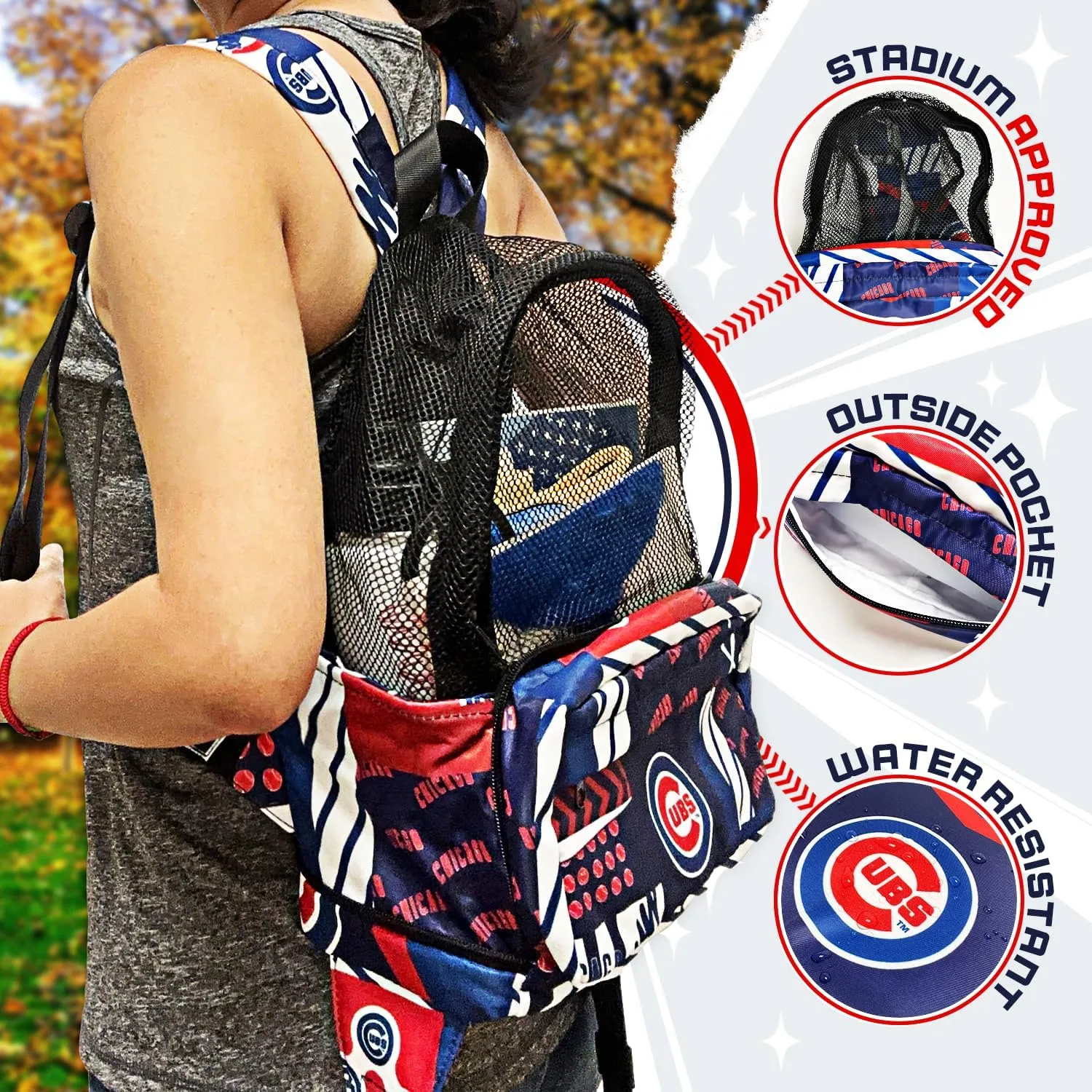 Chicago Cubs Crossbody Fanny Pack (transformable 2-in-1 Backpack), Licensed Gift Merch for Cubs Fans (Street Series Adult Bags) Convertible, Stylish, Water-resistant Travel Merchandise for Women