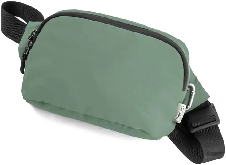 ChicoBag Belt Bag with Carabiner Clip | Eco-friendly Adjustable Fanny Pack Made from Recycled Materials (Sage)