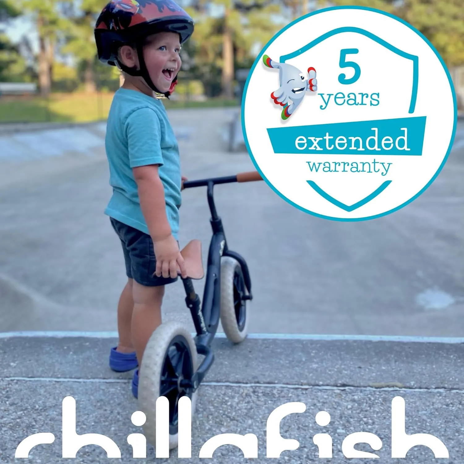Chillafish Charlie Toddler Balance Bike, Lightweight 10-Inch Bike for Boys & Girls 2 to 4 Years Old, Adjustable Seat, Carry Handle & No-Puncture Tires