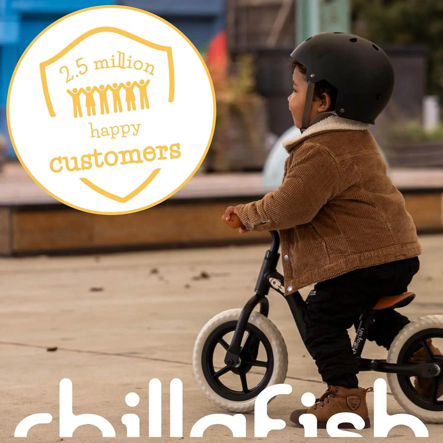 Chillafish Charlie Toddler Balance Bike, Lightweight 10-Inch Bike for Boys & Girls 2 to 4 Years Old, Adjustable Seat, Carry Handle & No-Puncture Tires