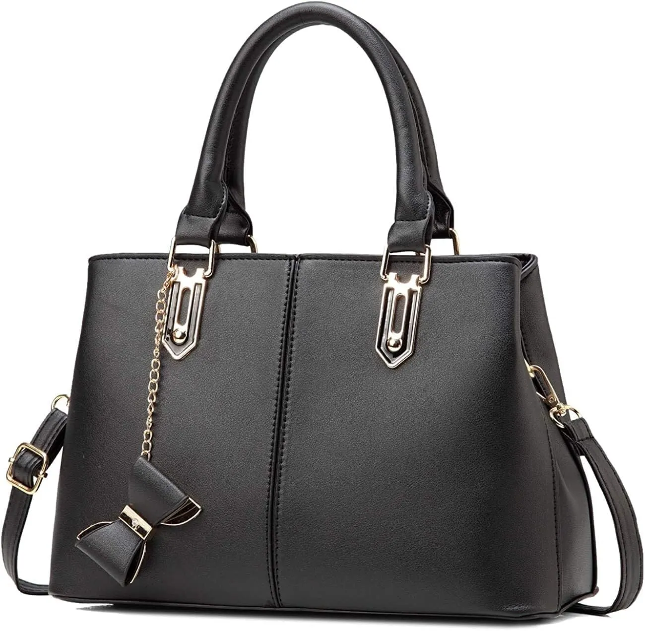 Classic Solid Laptop Tote Bags Business Briefcase Women Large Capacity Pu Leather Messenger Crossbody Bag