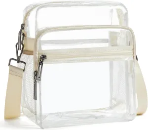 Clear Bag for Stadium Events, Clear Purse for Women Stadium Crossbody Bag, Transparent Bag for Concerts Sports