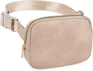 CLUCI Belt Bag for Women, Mini Everywhere Crossbody Waist Bag Adjustable Strap, Vegan Leather Women's Fanny Pack