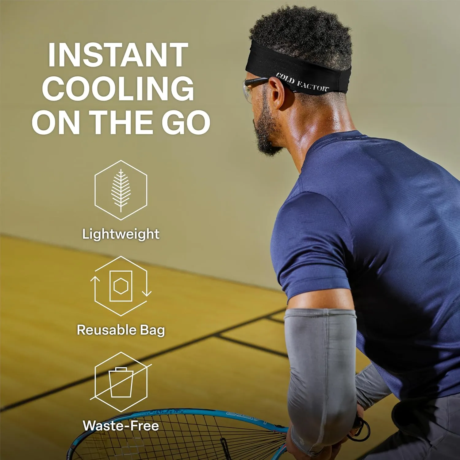 COLD FACTOR Instant Cooling Headband 3 Pack | Advanced Evaporative Comfort for Sports & Outdoor | UPF 50  Protection | Long-Lasting Coolness | Ideal for Fitness, Hiking, Yoga, & Running