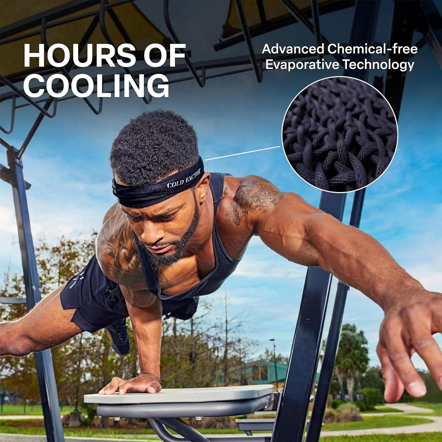 COLD FACTOR Instant Cooling Headband 3 Pack | Advanced Evaporative Comfort for Sports & Outdoor | UPF 50  Protection | Long-Lasting Coolness | Ideal for Fitness, Hiking, Yoga, & Running