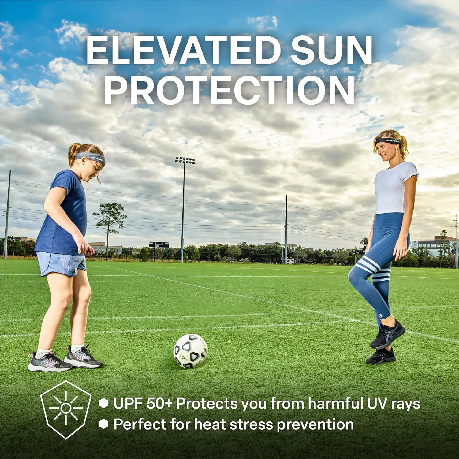 COLD FACTOR Instant Cooling Headband 3 Pack | Advanced Evaporative Comfort for Sports & Outdoor | UPF 50  Protection | Long-Lasting Coolness | Ideal for Fitness, Hiking, Yoga, & Running