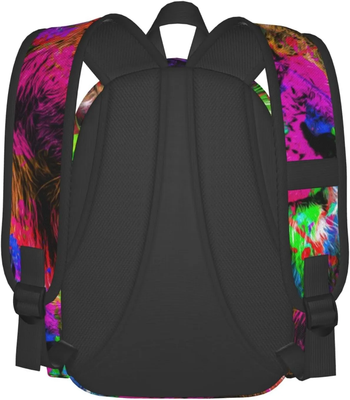 Colorful Artistic Lion Muzzle Bright Paint Splatters Laptop Backpack Shoulder Bag Laptop Pack Travel Backpacks Commuter Back Pack Casual Daypack Bags With Side Pockets