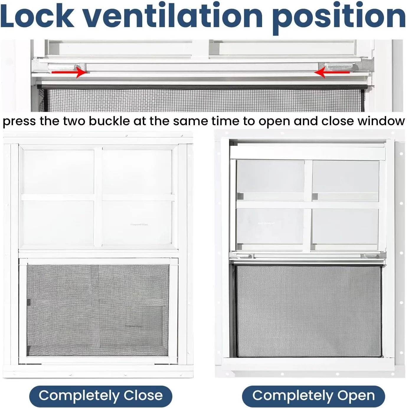 COLORPAPA 2 Pack Shed Windows,12" x 18" Small Sliding Windows,Flush Mount Windows with Tempered Glass and Fiberglass Screen for Shed, Chicken Coop, Playhouse, Household, Garage, Barns (White)