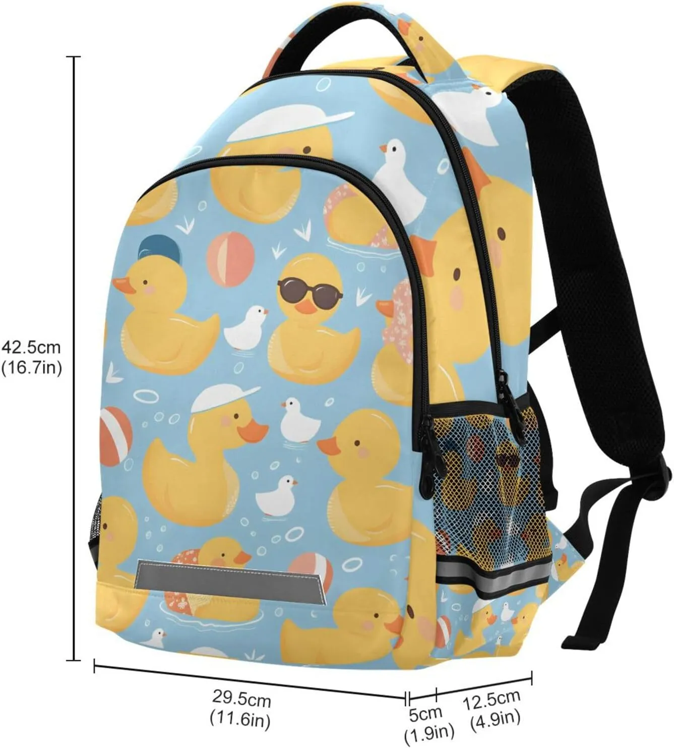 Cool Duck Blue Water Backpack for Girls Boys School Book Bag Kids Campus Daypack Lightweight Travel Back Pack