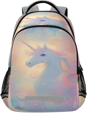 Cool Unicorn with Rainbow Mane Backpack for Boys Girls Kids Elementary Bookbag School Bag Students Daypack Travel Rucksack