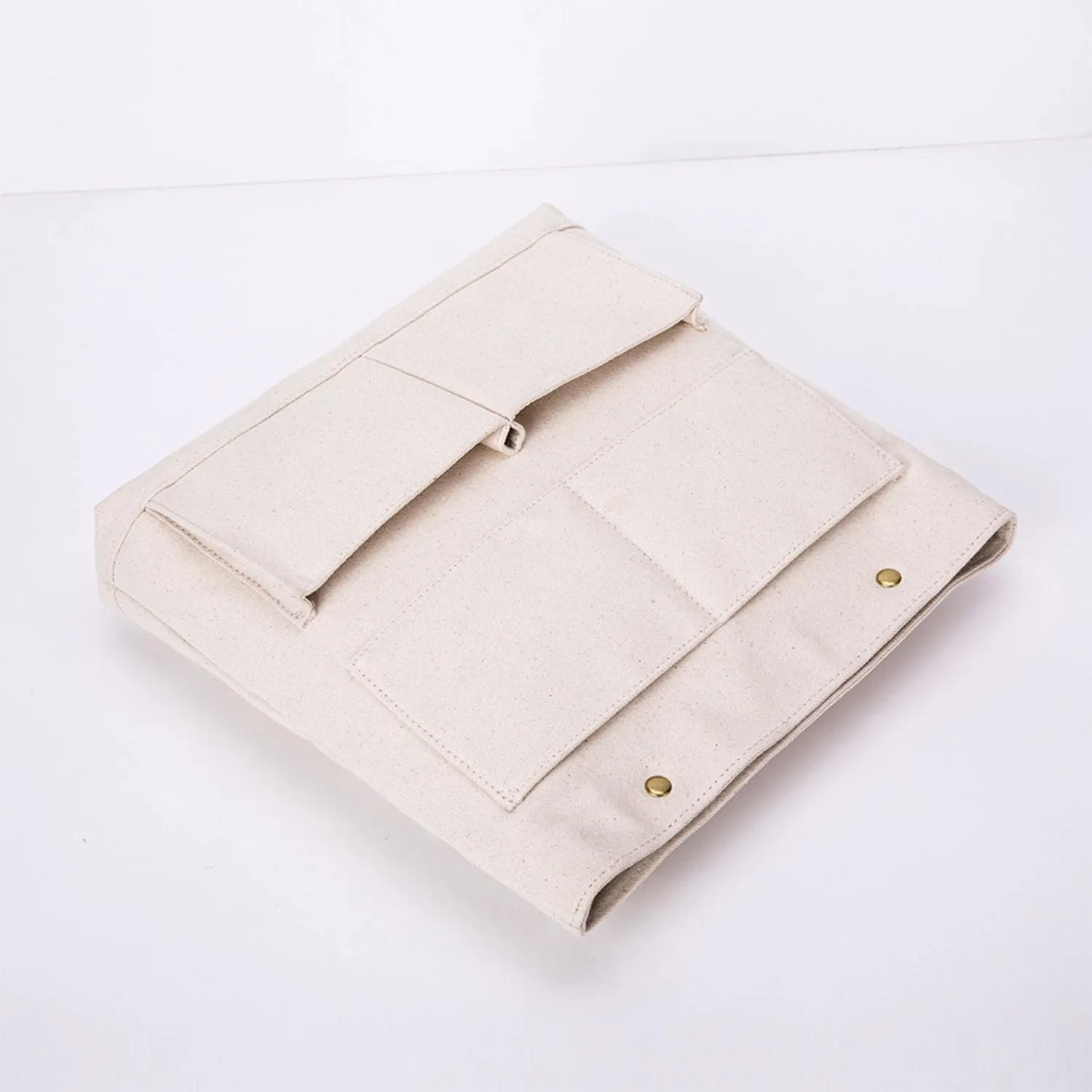 Cosmetic Bag - Handbag Insert, Canvas Purse Organizer- Organizer Insert-Cosmetic bag (L, Beige)