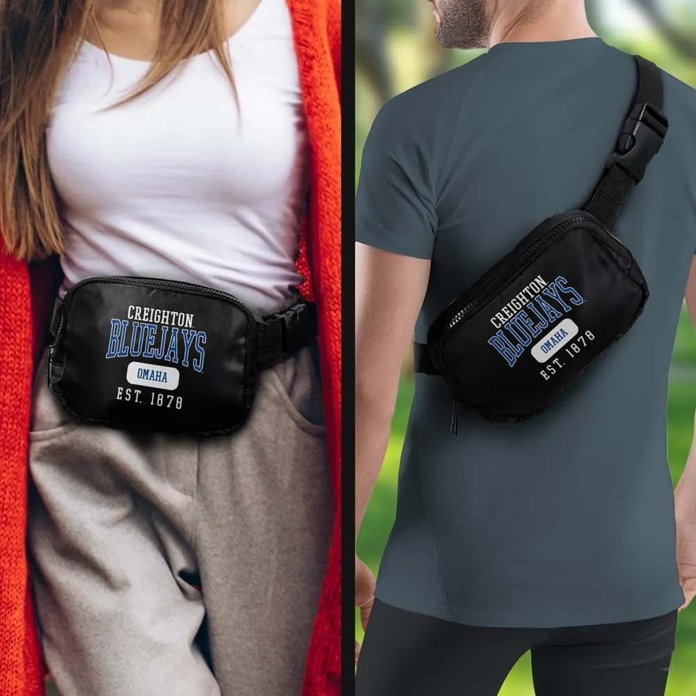 Creighton University Est. Date Belt Bag, Crossbody Fanny Pack for Women and Men, Adjustable