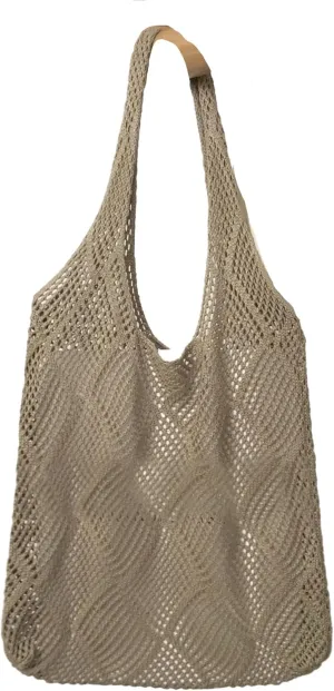 Crochet Mesh Beach Tote Bag Shoulder Bag Handbags Knitting Hollow Beach Bag Aesthetic for Women