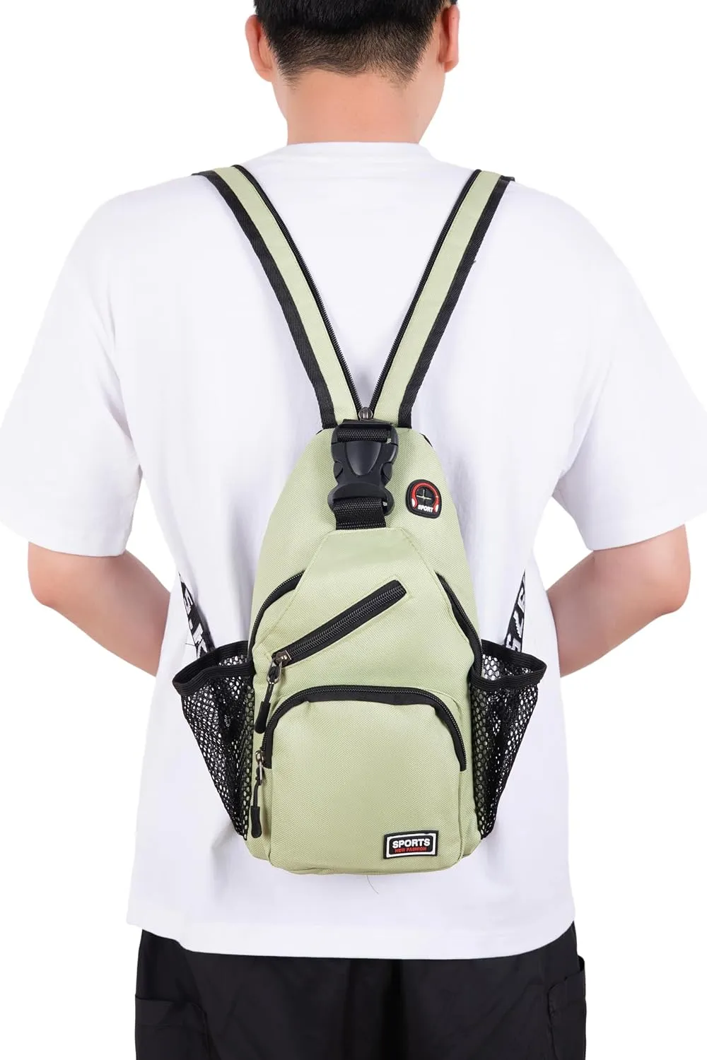 Cross Body Bag Sling Backpack Bag,Crossbody Bag Chest Bag with Belt Waist Pack for Women Man