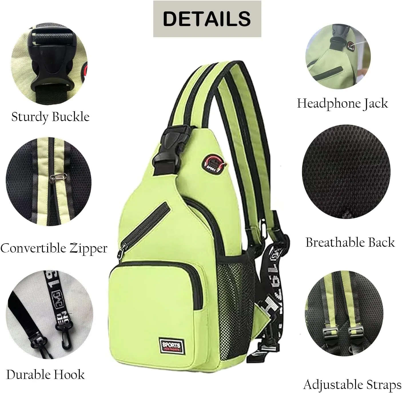 Cross Body Bag Sling Backpack Bag,Crossbody Bag Chest Bag with Belt Waist Pack for Women Man