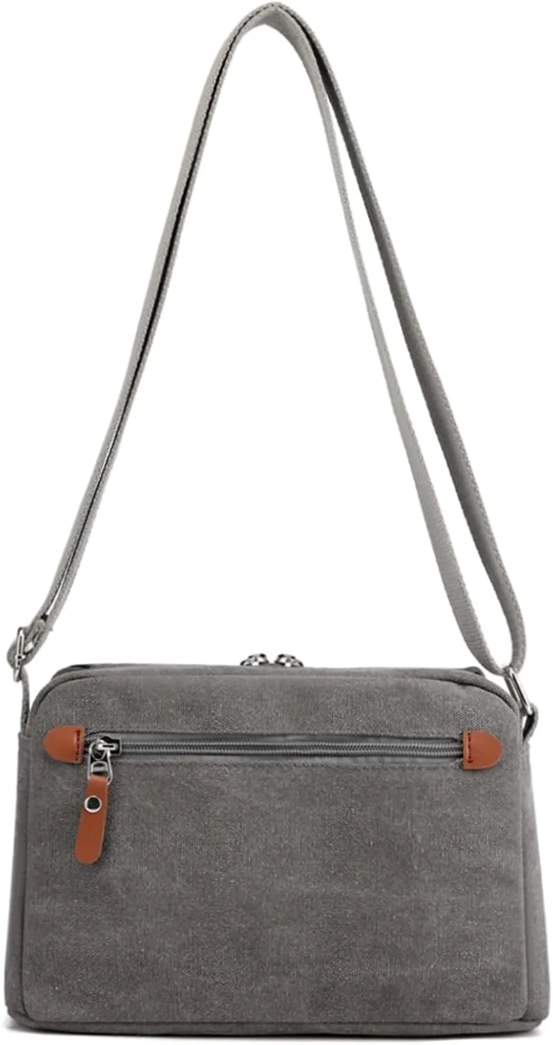 Crossbody Bag for Women Small Canvas Lightweight Casual Purses for Travel Daily