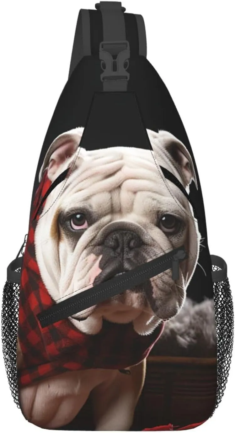 Crossbody Bag Sling Backpack Lover Bulldog Travel Hiking Chest Bag Daypack for Women Men