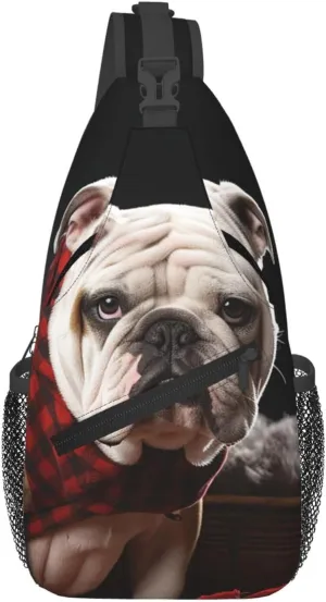 Crossbody Bag Sling Backpack Lover Bulldog Travel Hiking Chest Bag Daypack for Women Men