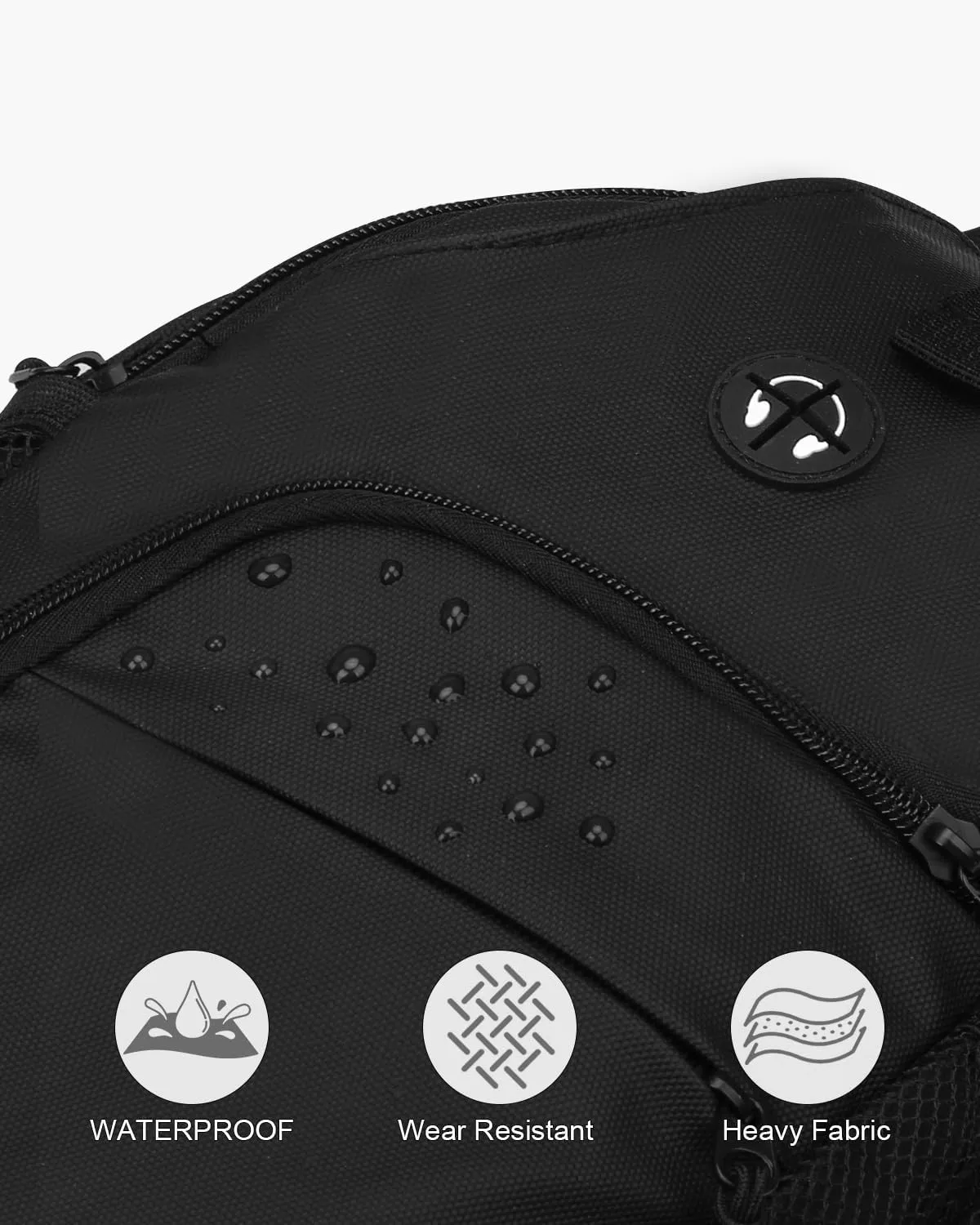 Crossbody Bags for Women Man Waterproof Sling Bag Backpack Trendy Casual Cross Body Bag with Convertible Shoulder Strap Chest Bag for Camping Hiking Travel Essentials (Coating Black, Medium)