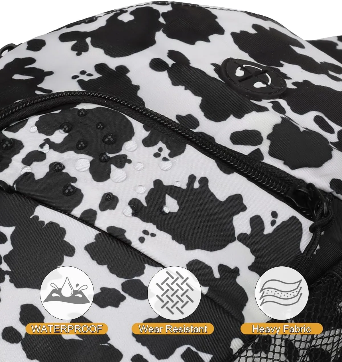 Crossbody Bags for Women Man Waterproof Sling Bag Backpack Trendy Casual Cross Body Bag with Convertible Shoulder Strap Chest Bag for Camping Hiking Travel Essentials (Cow print, Medium)