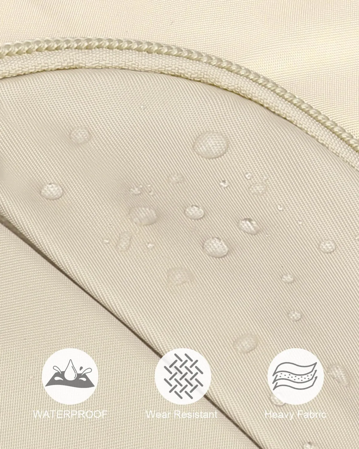 Crossbody Bags for Women Man Waterproof Sling Bag Backpack Trendy Casual Cross Body Bag with Convertible Shoulder Strap Chest Bag for Camping Hiking Travel Essentials (Ivory, Medium)