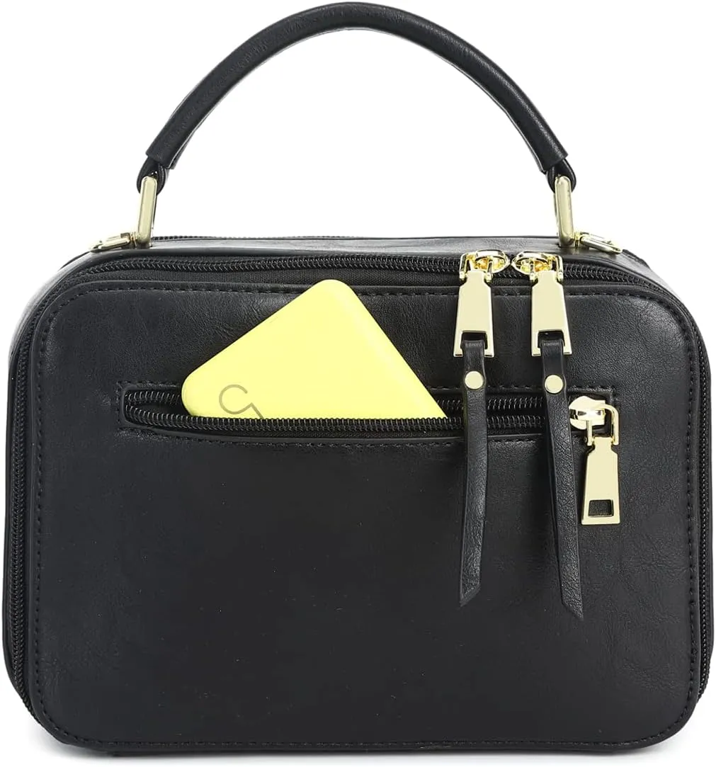 Crossbody Bags for Women, Trendy Design Satchels Shoulder Bag Handbags Tote Bag Double Zip Top-Handle Bags Purse