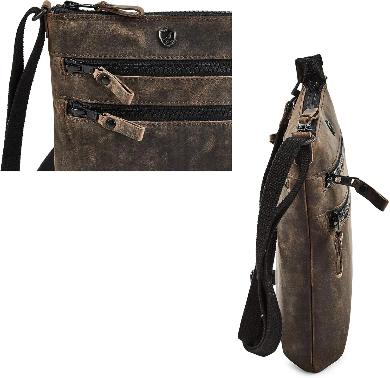 Crossbody Sling Bag for Women Small Real Leather Purse Vintage Travel Crossover Shoulder Bag Handmade