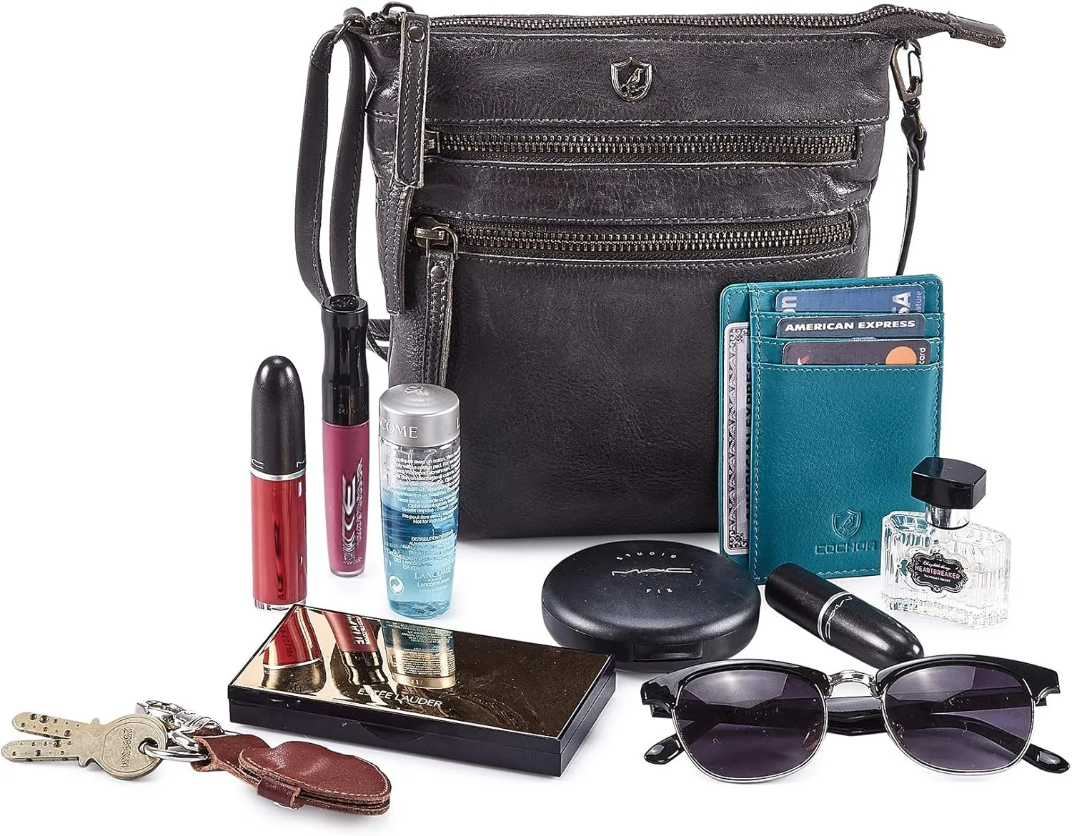 Crossbody Sling Bag for Women Small Real Leather Purse Vintage Travel Crossover Shoulder Bag Handmade