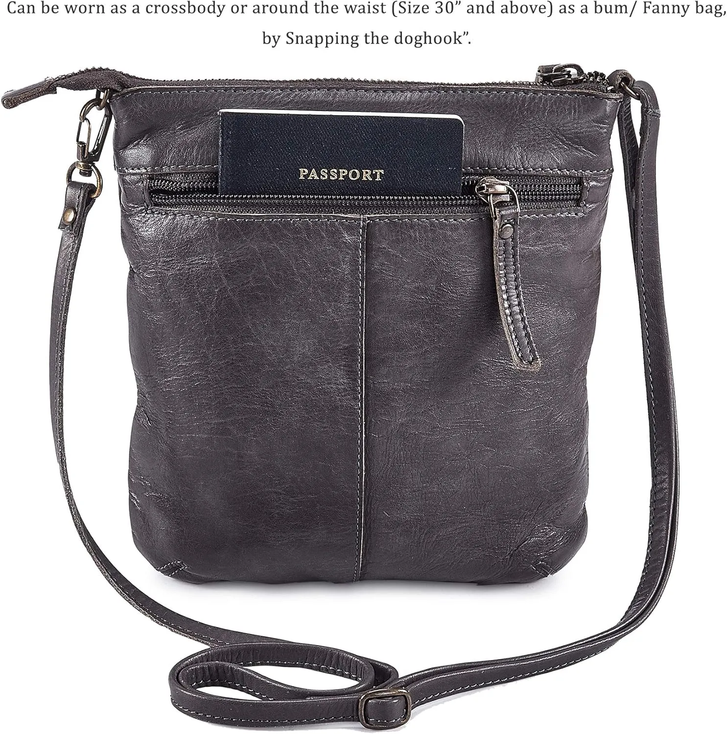 Crossbody Sling Bag for Women Small Real Leather Purse Vintage Travel Crossover Shoulder Bag Handmade